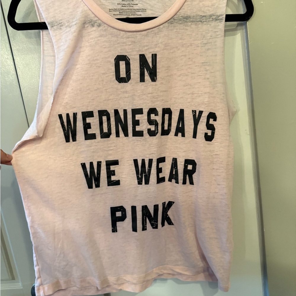 Mean Girls official merch: Pink Sleeveless Graphic Top